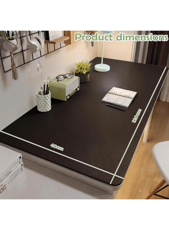 المضادة للانزلاق للماء بو الجلود سطح المكتب وسادة واقية ، تنطبق على الماوس ، مكتب ، مكتب ، المنزل ، كمبيوتر محمول الحبر امتصاص ، 40cm * 120cm ، أسود - Image 2